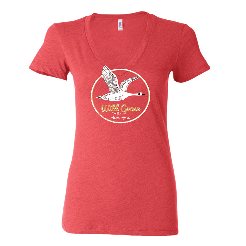 Wild Goose Deep V-Neck - Red